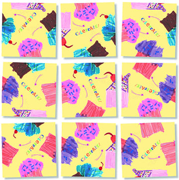B.Dazzle Scramble Squares Cupcakes Puzzle - 9 Piece Brain Teaser - Engaging Mind Game for All Ages - 12 x 12 Size