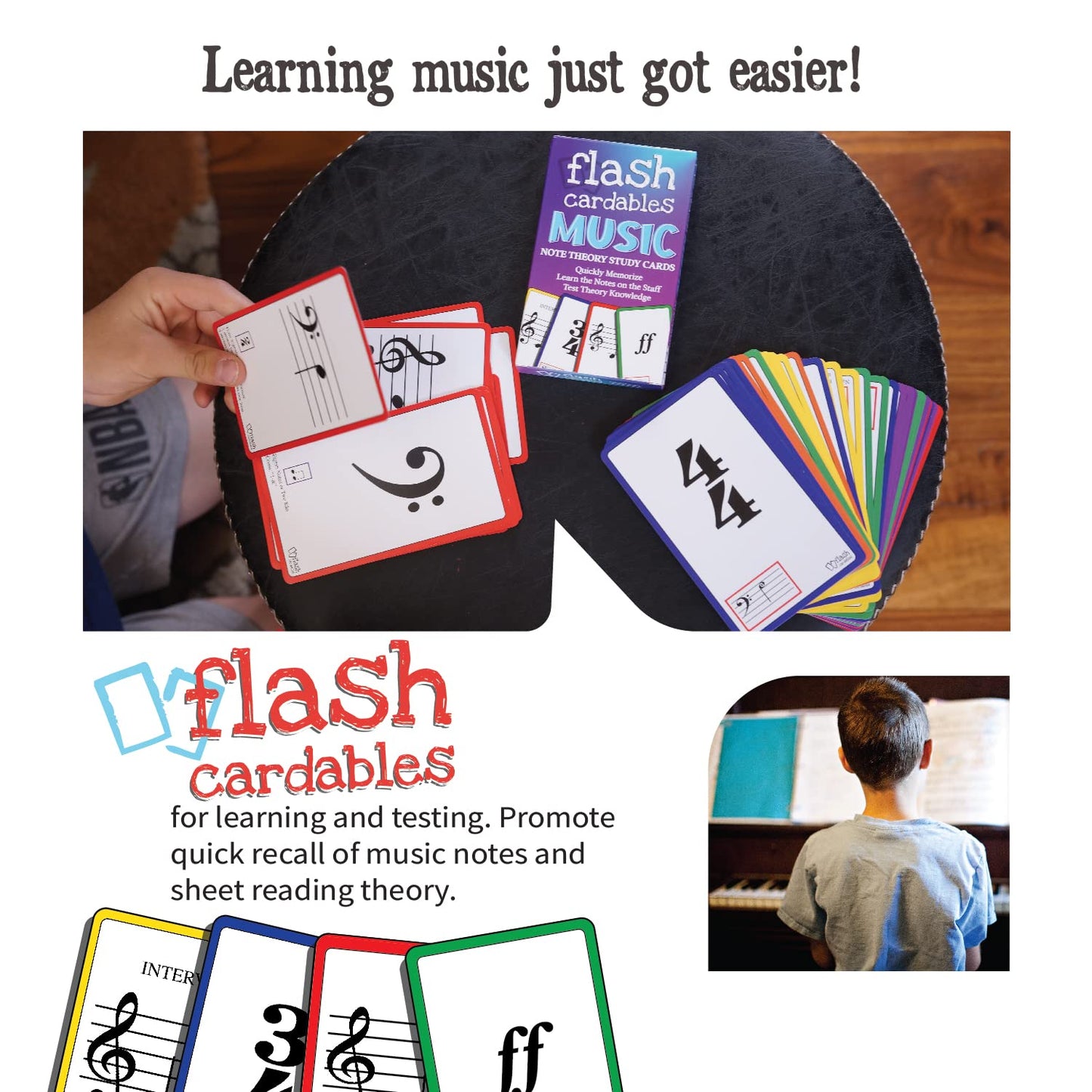 Flashcardables enhanced Music Flash Cards