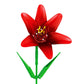 Brickcraft Bricktanicals Amaryllis Bricks Building Set 49 PCS Construction Toy Realistic Red Flower Stem Model Botanical Collect