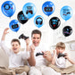 Aoriher Video Game Party Birthday Balloons Set Gaming Black Latex Theme Balloons Decorations For Teens Player Birthday Party Supplies, 36 Pieces(Blue)