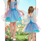 JoyRapt Fairy Costume Dress for Girls 3-10, Fairy Princess Pink Tutu Outfits Butterfly Wings Wand Headband Halloween Gifts(Small