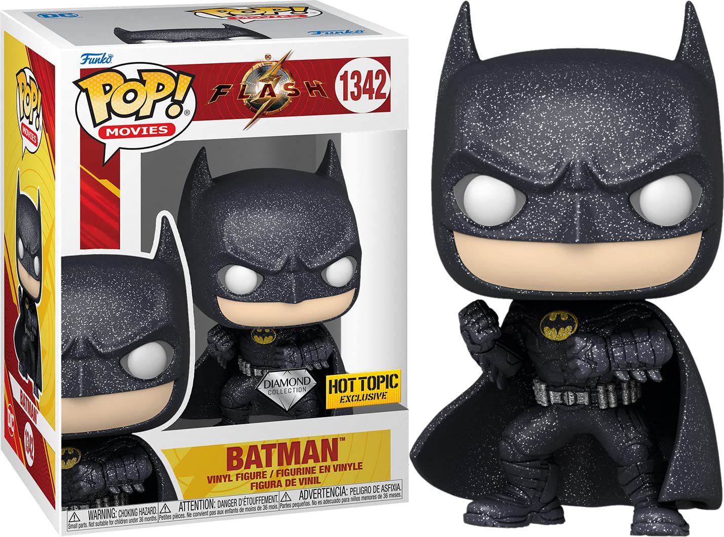 Funko Pop The Flash Batman Diamond Hot Topic limited availability Vinyl Figure  Black