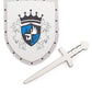Little Adventures Foam Pretend Play Toy Shield & decorative replica blade Set (Blue Knight)