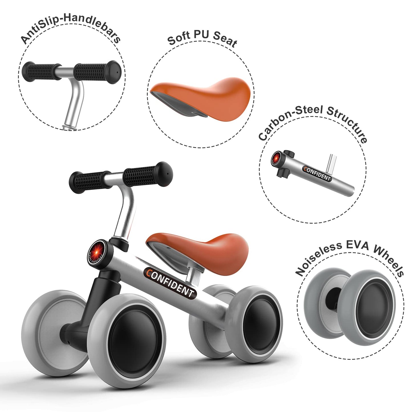 Wdmiya Baby Balance Bike For 1 Year Old Boys Girls, Riding Toys For Toddlers, No Pedal Bicycle, 12-36 Months Kids First Bike, Best Gift For Birthday, Christmas, Halloween