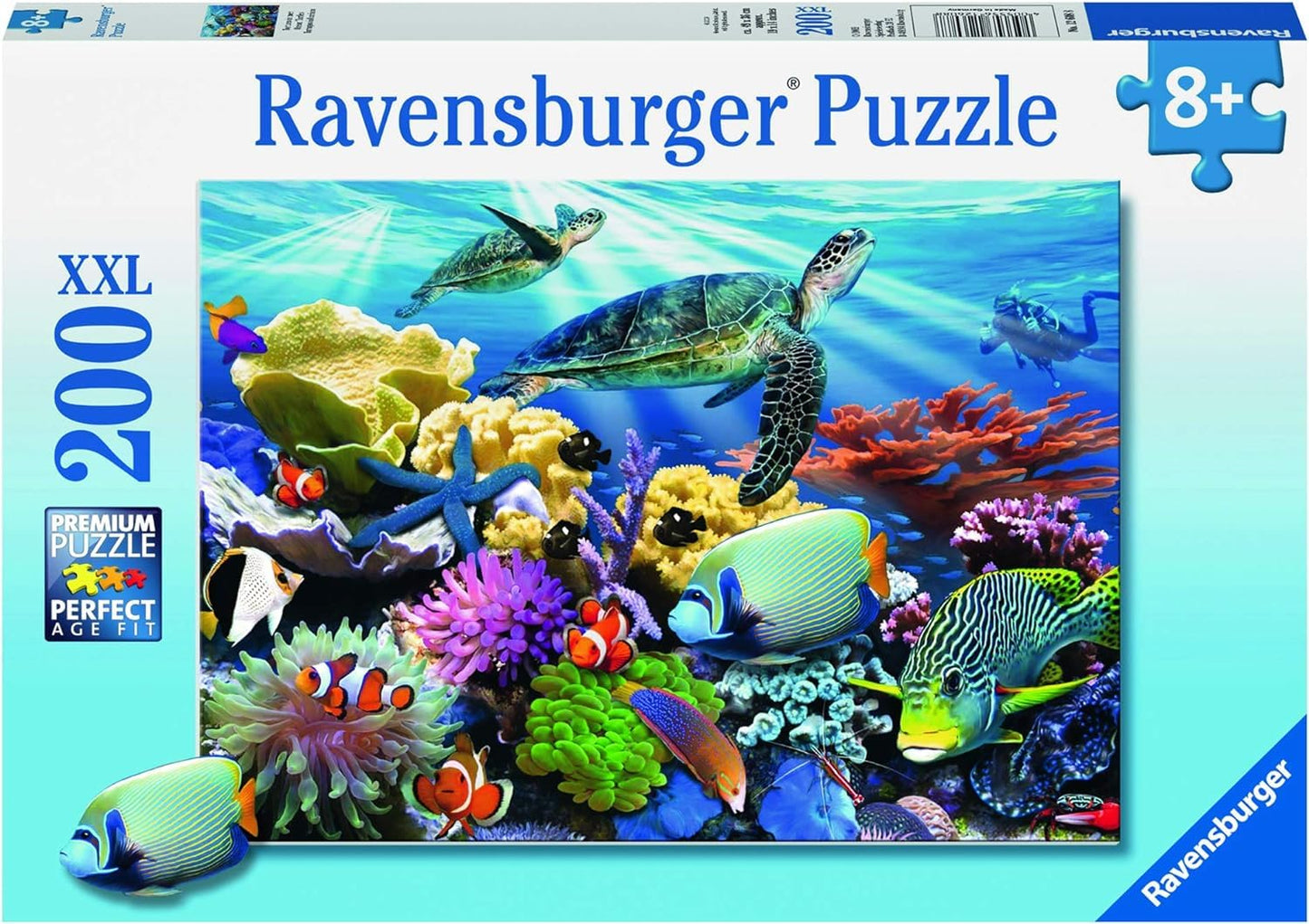 Ravensburger 200 Piece Ocean Turtles Jigsaw Puzzle for Kids - Creative & Concentration Enhancing, Perfect Gift for Holidays & Birthdays