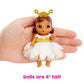 Baby Born Surprise Small Dolls Series 7 4' - Unwrap Surprise Collectible Baby Doll With 3 Water Surprises, Garden-Themed Outfit, Color Change Diaper, Mouse Carrying Pouch, Age 3+