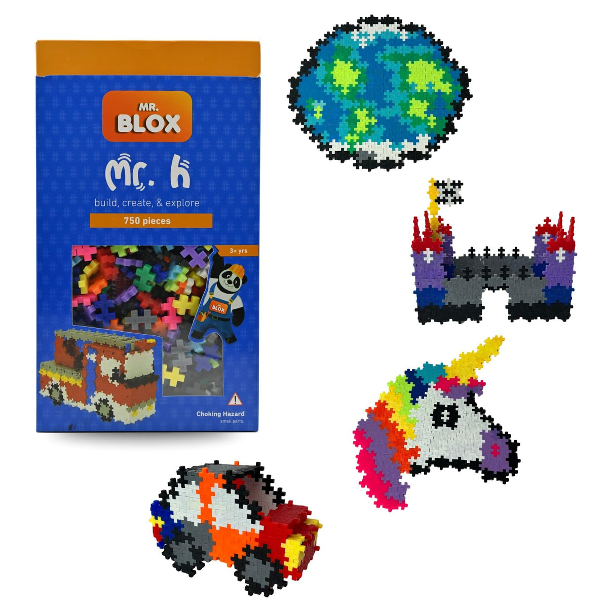 Mr. Blox Mr. H Large Puzzle Blocks | Building Toy For Kids | Creative Construction Play Set | Fun Indoor Activity Game