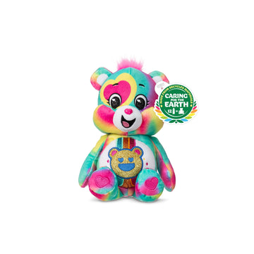 Care Bears 9' Glitter Good Vibes Bear - Tie-Dye Multicolored, Made From Recycled Materials! – Good For Girls And Boys, Collectors, Ages 4+