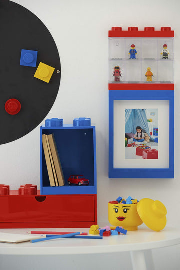Lego Minifigure Display Case 16 Red, Large