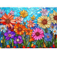 1000 Piece Jigsaw Puzzle for mature-themeds - Stained Glass Mosaic Flowers Art  Colorful Daisy Garden Puzzle  Difficult Challenging Game  enhanced Recycled Gift for Women Men Teens