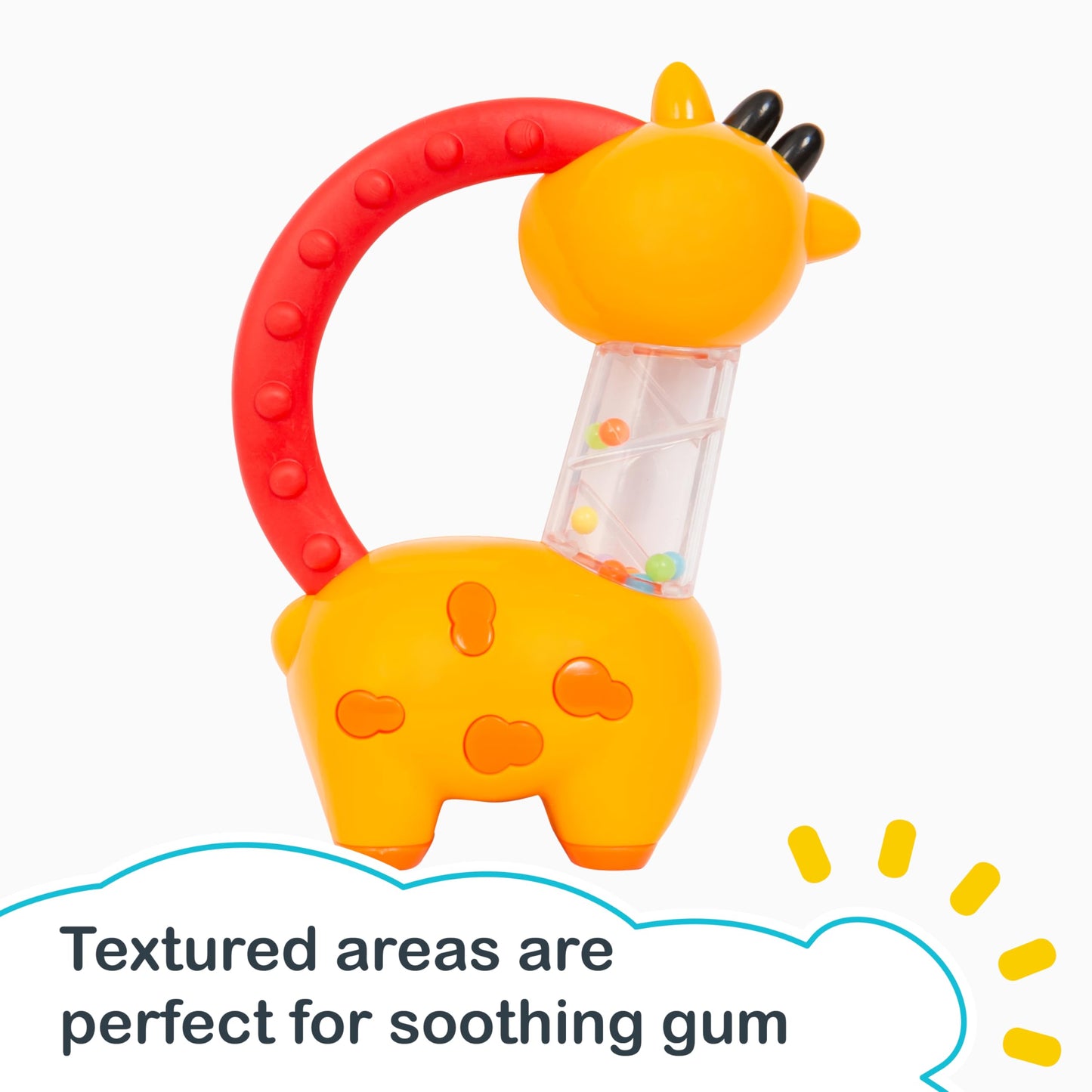 Smart Steps® Jerry Giraffe Rattle & Teether, 1 Count, Plastic, Model PT17D72A