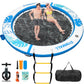 Gymmall Inflatable Water Hammock Floating Dock 8 Ft With Mesh, Tanning Pool Float Round Ring For Adults, Sunchill Mat Raft Platf