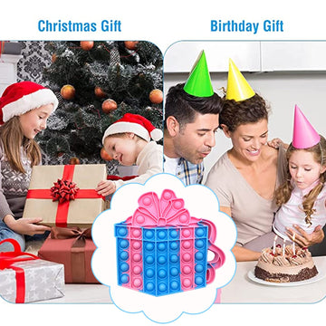Qetrabone 4 Pcs Birthday Cake Crown Fidget Toys For Girl, Pop Fidget Toys Gift Bubbles Toy, Pizza Silicone Fidget Sensory Squeeze Bubbles Toy, Stress Relief Anti-Anxiety Autism