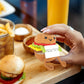 Funny Positive Burger, Emotional Support Hamburger, Cute Crochet Potato Partner Toy with Positive Card Cheer Up Funny Gag Gifts