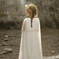 JPXH Greek Costume Kids Children's Goddess Dress Athenian Style Clothing Girl's Roman White Dres-L