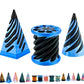 3 Packs Impossible Cone,Spiral Cone Fidget Toy Impossible Pyramid Passthrough Toy,3D Printed Spiral Cone Fidget Toy (Blue Black)