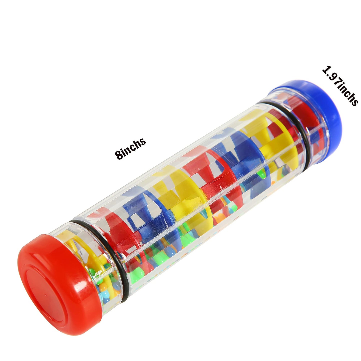 QDXATIVP Rain Maker Stick Tube Shaker - 2PCS Sensory Musical Instrument, Small, Multicolor, Plastic, Model 0621
