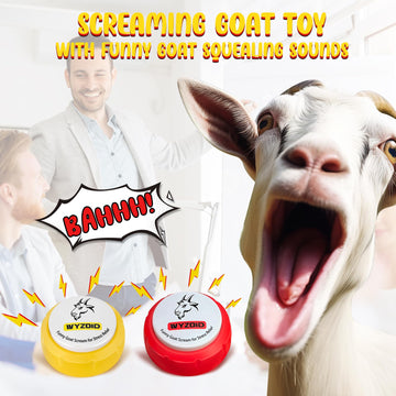 WYZOID Screaming Goat 2 PCS  Comes with 4 AAA Batteries Screaming Desk Toy Talking Button Make Funny Screaming Goat - Provide Interesting Gifts for Friends and Colleagues