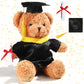 Civaner Graduation Bear Clothes Graduation Hat with Yellow Tassel Diploma Gown Outfit Plush Toy Gown Clothes Accessories Fits Mo