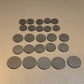 Nc Ebco 50Pcs Mix Round Plastic Model Bases 25Mm/32Mm/40Mm For Gaming Miniatures Or Wargames Role Playing Board Game Figure Toy