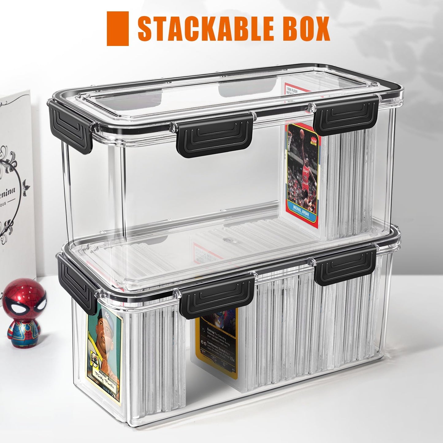 Graded Sports Card Storage Box, Trading Card Storage Box, Graded Card Slab Storage Case Fits Psa Bgs & Sgc