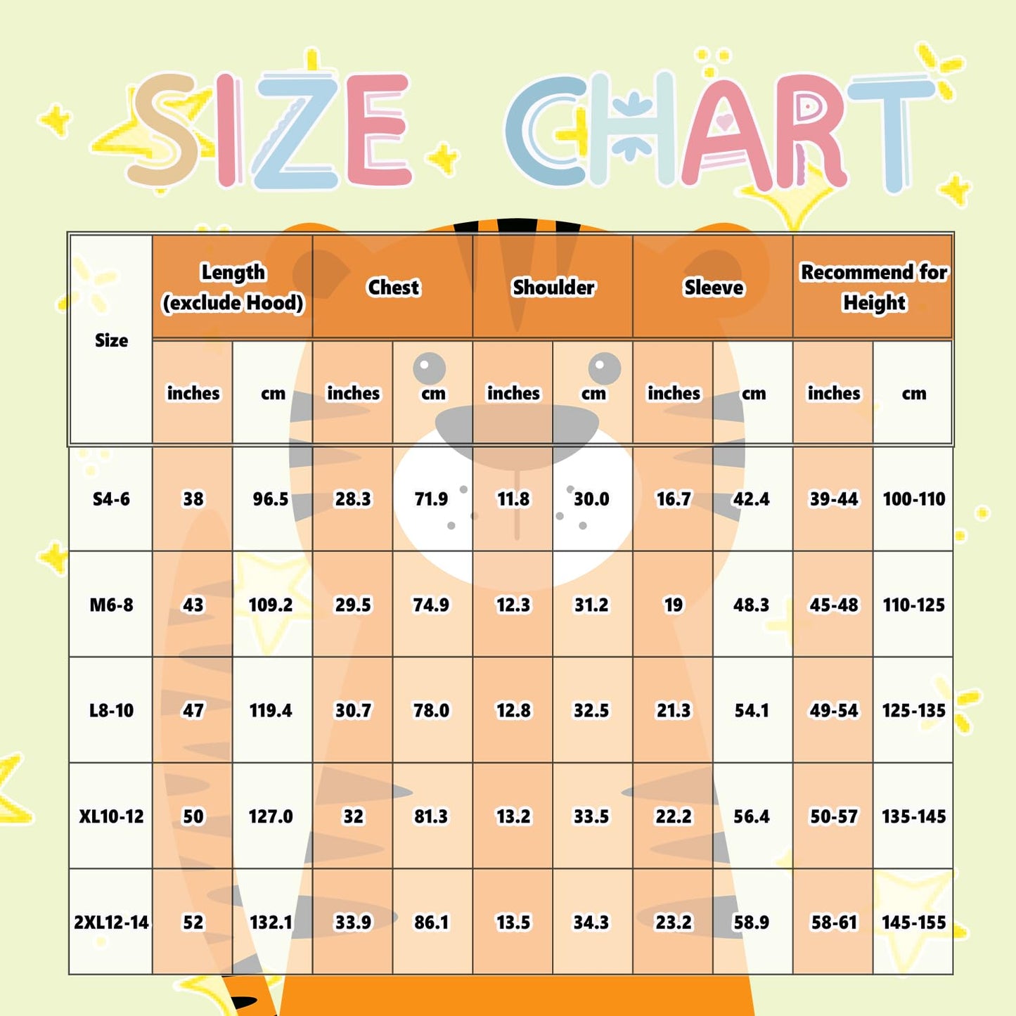 Sincere Party Tiger Onesie Novelty Tiger Jumpuit With Emb Face Costume For Kids 2Xl(12-14)