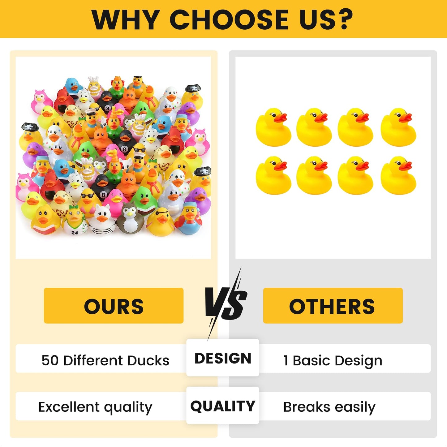 100 Pack Rubber Ducks In Bulk,Bozily Rubber Ducks Jeep Ducking Jeep Ducks For Ducking Assorted Rubber Ducks Bulk Shower Swimming