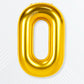 Flyloons 0 number Foil Balloon Golds 16 inch Size For Baby Kids Boys Girls Happy Birthday Decoration Items 1st Year Number Ballo
