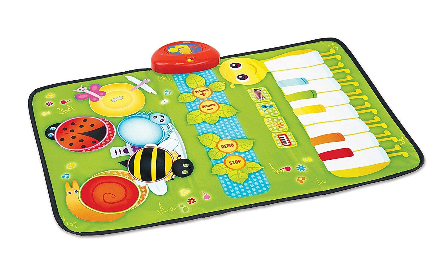 Kidoozie Cute Critters Music Mat - 2 In 1 Music Mat For Infants And Toddlers Ages 9-24 Months (G02536)