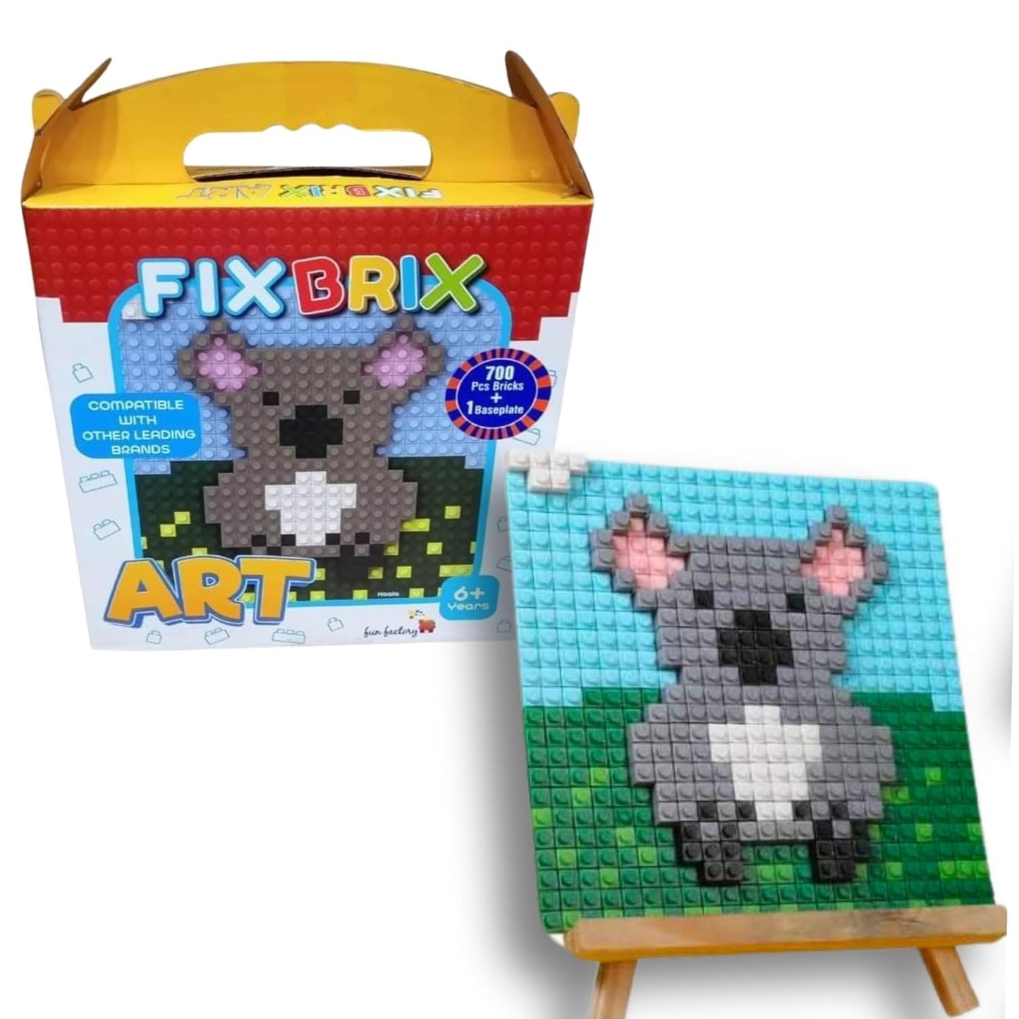 Sisq Fun Factory Fix Brix Art | 700Piece Creative Learning Blocks Set For Kids | Building Fun