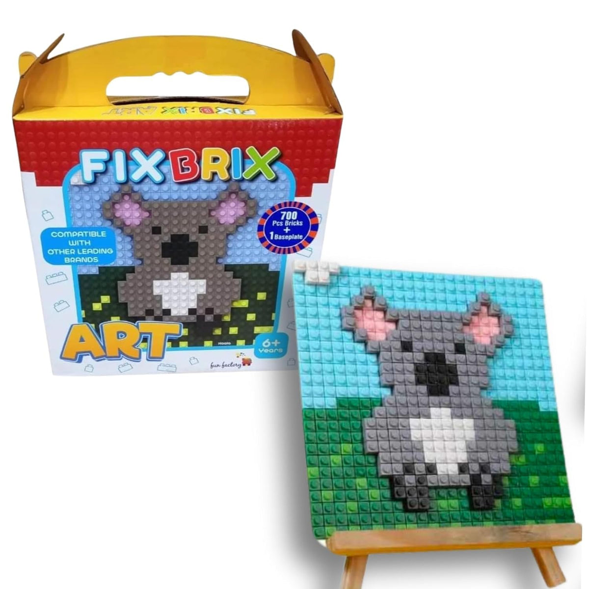Sisq Fun Factory Fix Brix Art | 700Piece Creative Learning Blocks Set For Kids | Building Fun