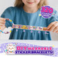 Scarmat 320pcs DIY Jewelry Sticker Kit, Multi-Colored Acrylic Stickers, Bracelet Set for Girls Ages 5-12, Model 907C