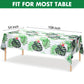 Animal Safari Tablecloth Jungle Animal Theme Tablecover Tiger Zebra Giraffe Print Table Cover Tropical Leaf Tablecloth Party Supplies For Jungle Safari Birthday Baby Showers (Greenery Style, 3 Pcs)