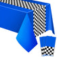 Irenare Car Birthday Party Supplies Racing Party Decorations Road Tablecloth Racetrack Table Runner Table Covers For Kids Boy Car Theme Birthday Party, 54 X 108 Inch (Blue,3 Sheets)