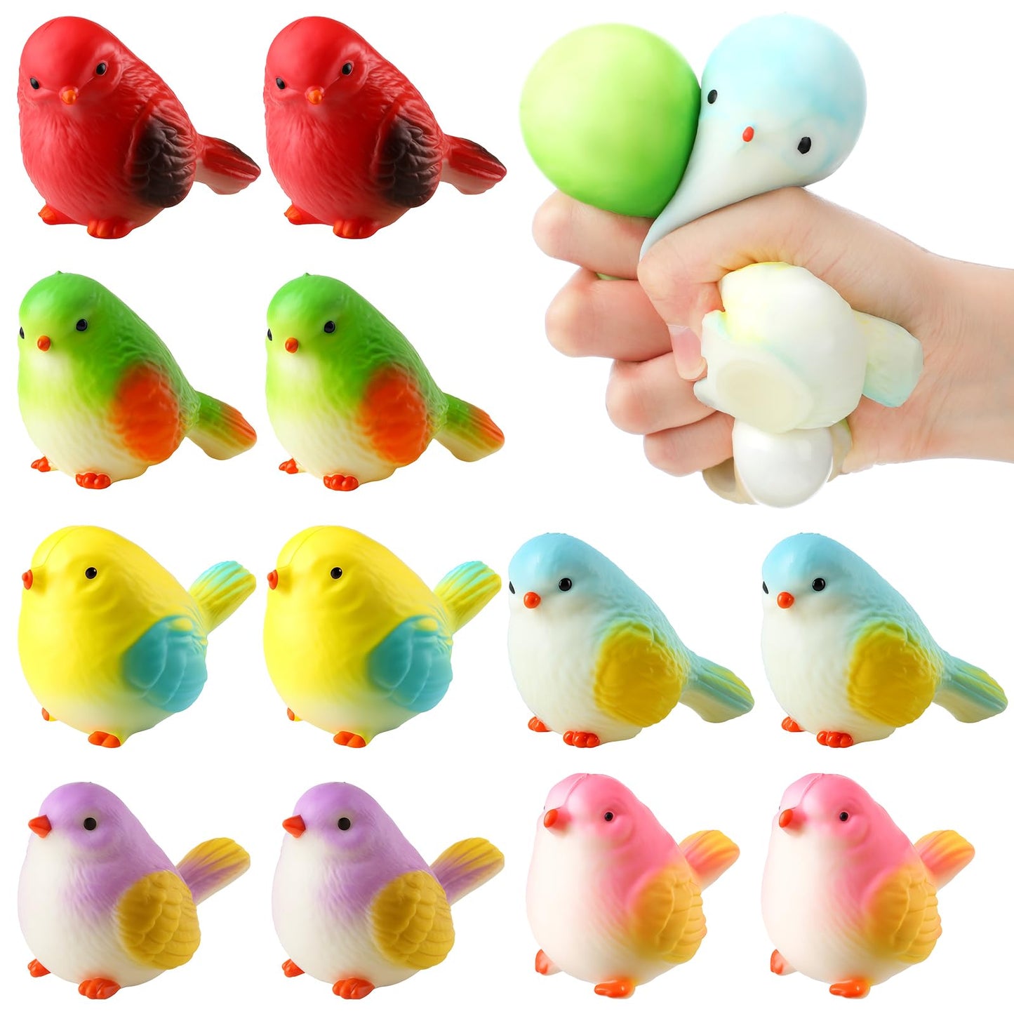 Meooeck 12 Pcs Penguin Stress Toys for Stress Relief Cute and Fun for Birthday Christmas Stocking Stuffer Gift Penguin Animal To
