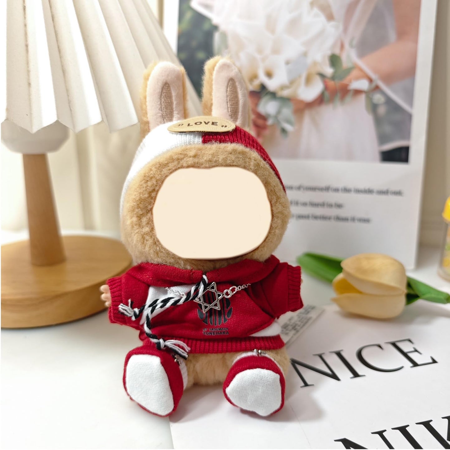 QIUTIMIY Clothes for Doll 17cm Doll Clothes 4-Piece-Set Doll Clothes enhanced Doll Outfit with Accessories-Hat+Top+Shoes+Necklace(NO Doll Included)