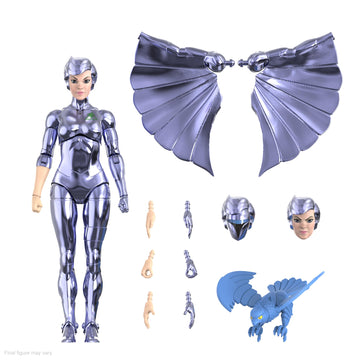 Super7 Ultimates! Silverhawks Steelheart - 7'' Silverhawks Action Figure With Accessories Classic Cartoon Collectibles And Retro