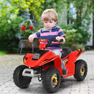 Olakids Kids Ride On Atv, 6V Motorized Quad Toy Car For Toddlers, 4 Wheeler Battery Powered Electric Vehicle For Boys Girls With Forward/Reverse Switch, Anti-Slip Wheels (Garnet)