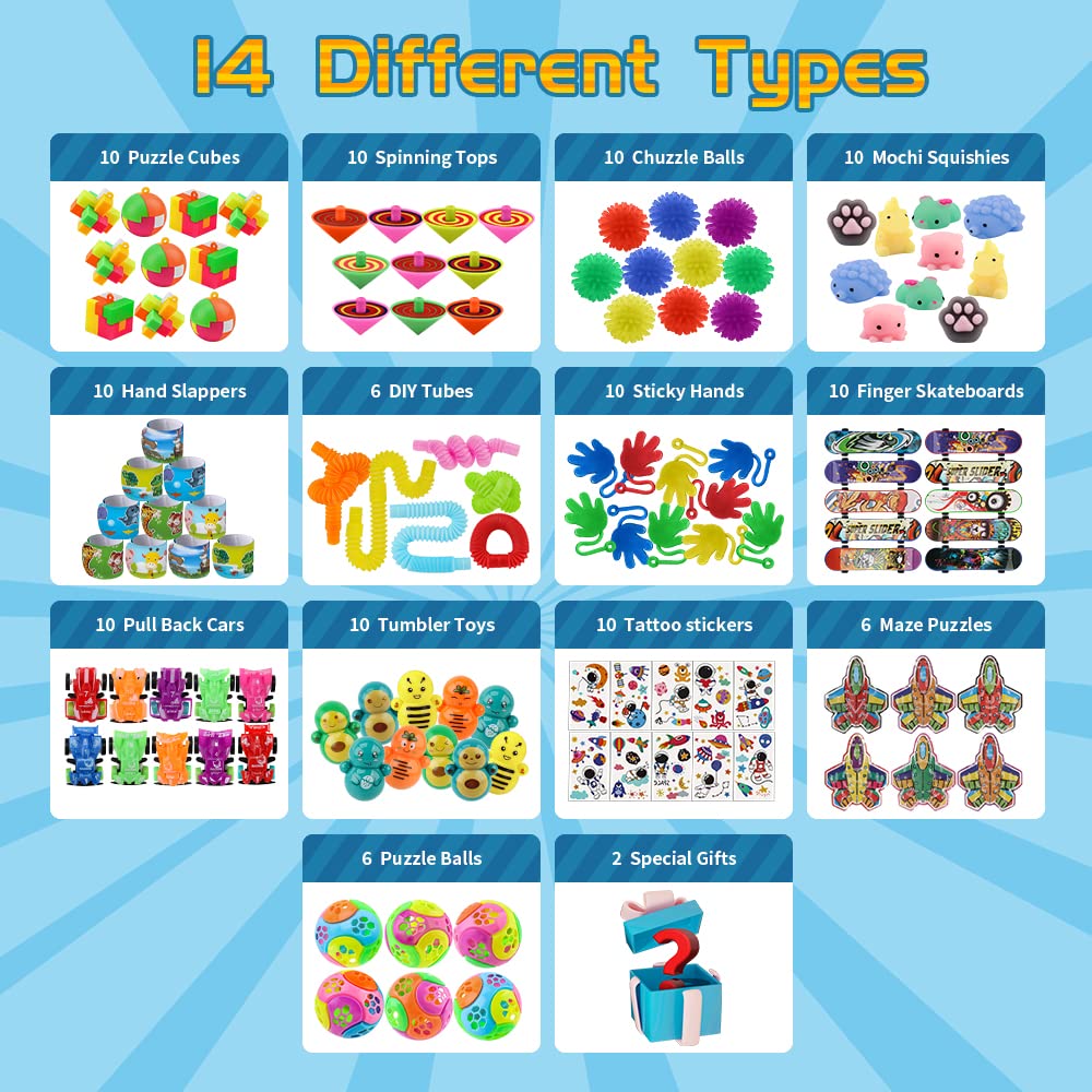 Nicknack 120Pcs Party Favors For Kids, Pinata Stuffers Toy Assortment For Kids Birthday Treasure Box Toys For Classroom, Stocking Stuffers, Carnival Prizes