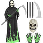 Twister.Ck Halloween Grim Reaper Costume For Kids Boys Girls,Glow In The Dark Deluxe Phantom Costume
