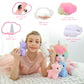 Morismos Unicorn Kitty Cat Stuffed Animal With Caticorn Babies, 22'' Mommy Cat And 4 Baby Kitten Stuffed Animals, Rainbow Cat Unicorn Plush Pillow, Kitty Unicorn Toy For Girls Boys Birthday Gift