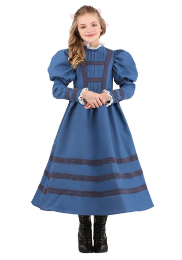 Fun Costumes Girl's Helen Keller Halloween Costume, Blue Helen Keller Dress, Historical Figure Dress Up Outfit Large