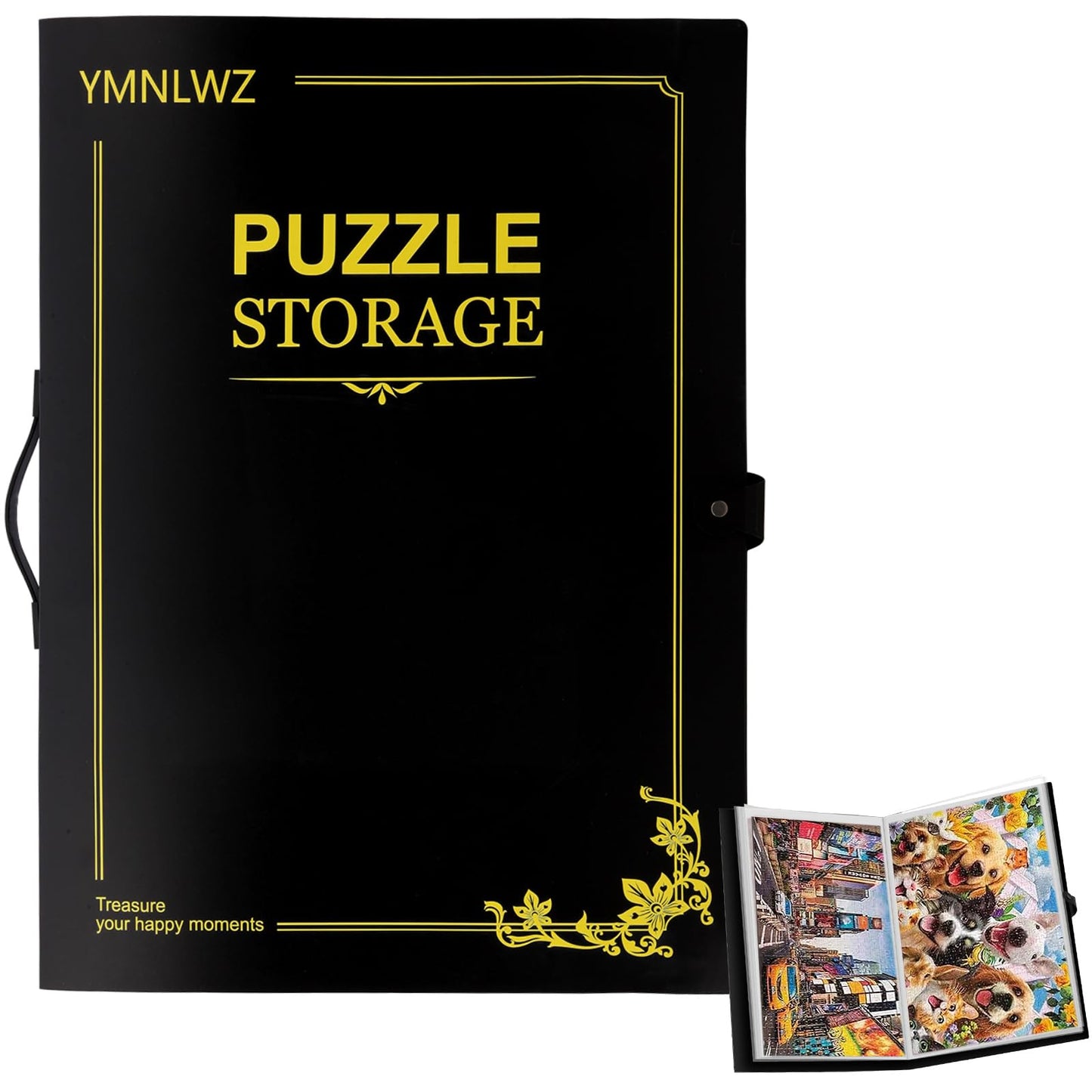 Ymnlwz Puzzle Storage 1000 Pieces Large-Capacity Storage Puzzle, 20 Transparent Pockets, Portable, Dustproof And Stain-Proof, Su