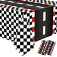 2 Pcs Racing Car Plastic Tablecloths Car Theme Disposable Party Tablecloths Black Checkered Flag Table Covers Racetrack Rectangu