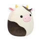 Squishmallows 7.5-Inch Connor the Black and White Cow Plush Toy, Multicolor, Model SQCR05373, Made of Soft Polyester