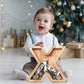 Weallbuy Piggy Bank For Kids Personalized A-Z Letter Piggy Bank Wooden Transparent Letter Money Box Decoration Creative Money Ja