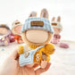 Clothes for 17cm Doll (NO Doll)  Handcrafted Crochet Outfits for 17cm Dolls with Accessories Boy and Girl 6-Piece Clothes Set  Cute Stylish Clothing with hat and Bag for Dolls Dress up (Yellow)