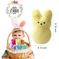 Fbdcyia 6Pcs Easter Bunny Stuffed Animal, Cute Animal Carrot Peep Bunny Doll, Easter Basket Stuffers, Rabbits Animal Easter Bunn