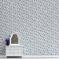Iland Originality Dollhouse Wallpaper 39 * 15.7 Inch, Dollhouse Accessories On 1:12 Scale Or 1:6 Scale (Blue Rose)