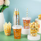 Foldtier 50 Pcs Baby Shower Party Disposable Plastic Cup 12 Oz Blue Bear Cups Thick Clear Cup Lids Straws Baby Shower Party Supp